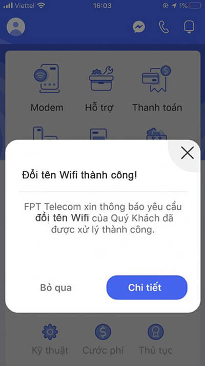 đổi tên Wifi mạng FPT